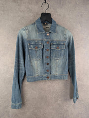 Moto Jacket Womens Extra Small XS Y2K Denim