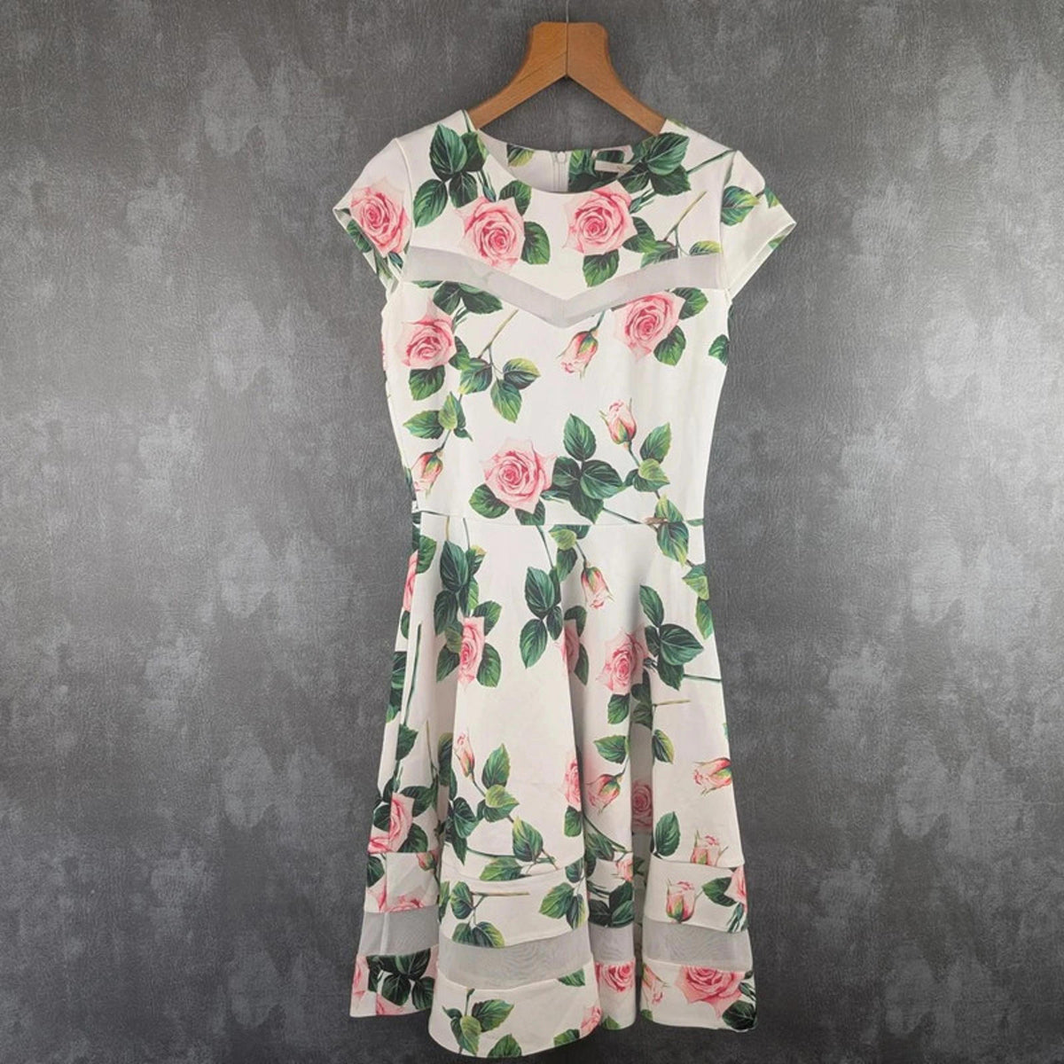 Rouje Floral Fit & Flare Dress Medium 10