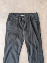 Teddy Smith Y2K Slim Fit Jeans Women’s W27 L31 Black Pinstripe Grunge