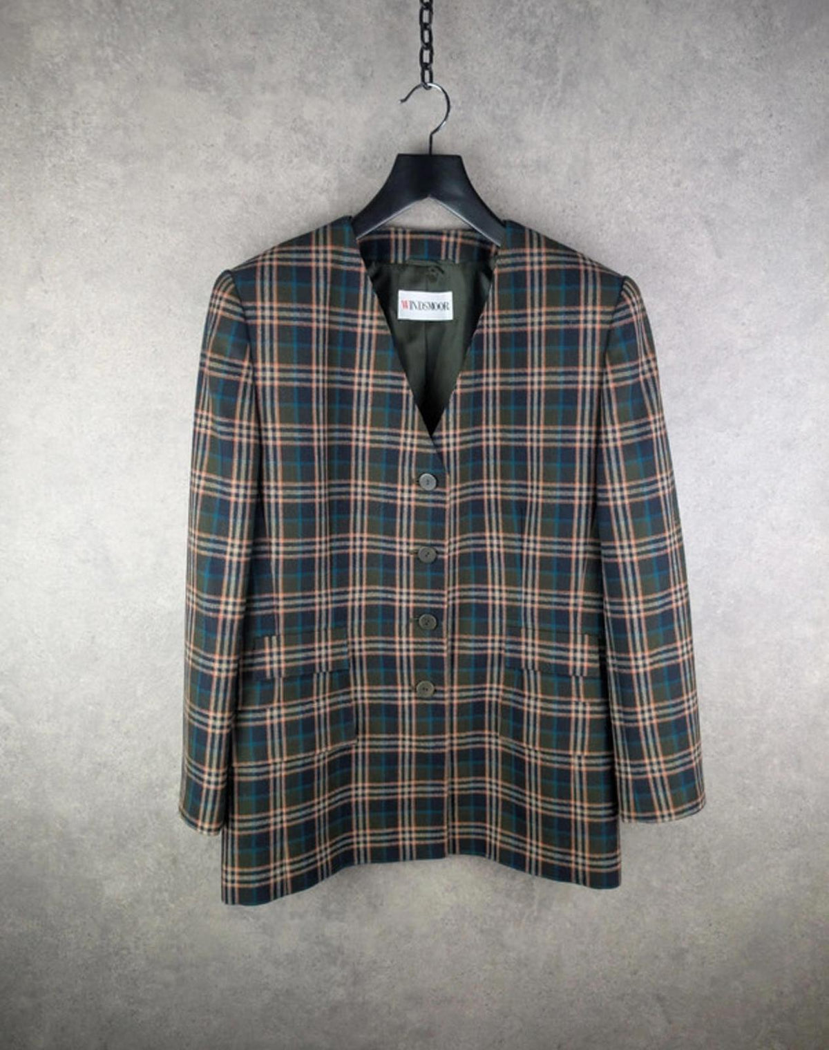 Windsmoor Jacket Womens Large L Tartan Blazer Country
