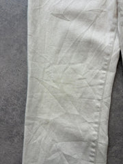 Ralph Lauren Jeans Women’s Size 16 Cream Vintage Straight Leg Distressed Y2K