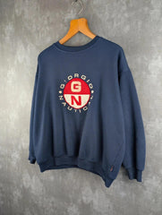 Giorgio Jumper Mens Large L Navy Vintage 90s Pullover
