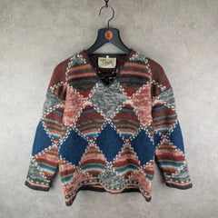 S.Mouts Jumper Womens S Small Multicoloured Vintage Knitted Wool Shetland