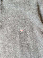 Gant Pullover Jumper Men’s 3XL Grey Cotton Casual Knitwear Quarter Zip