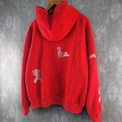 Unrealistic Ideas Jumper Mens M Medium Red Hoodie Full Zip