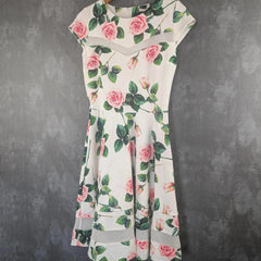 Rouje Floral Fit & Flare Dress Medium 10