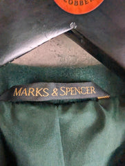 St Michael Coat Womens XL Extra Large Green Wool Vintage Double Breasted