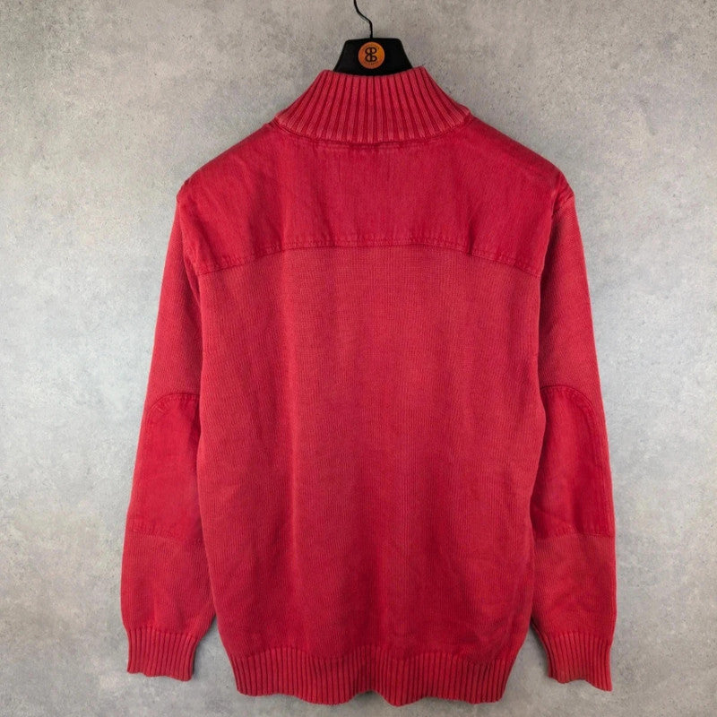 Marlborough Classics Jumper Mens XXL 2XL Red Knitted Vintage 90s Pullover