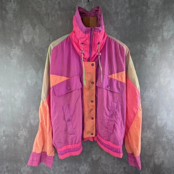East West Vintage 80s Windbreaker Jacket Size Large