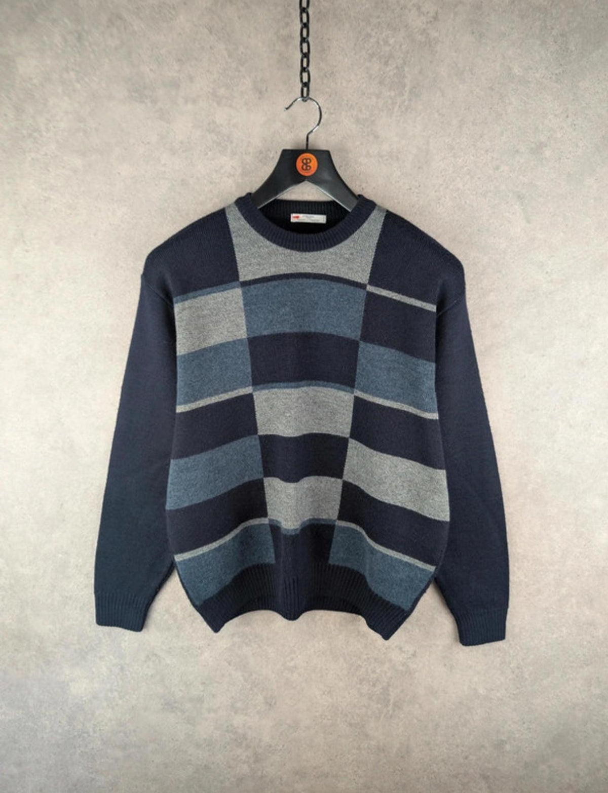 St Michael Jumper Mens M Medium Navy Vintage 90s Wool