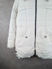 Orolay Park Coat Womens M Medium White Puffer Hooded