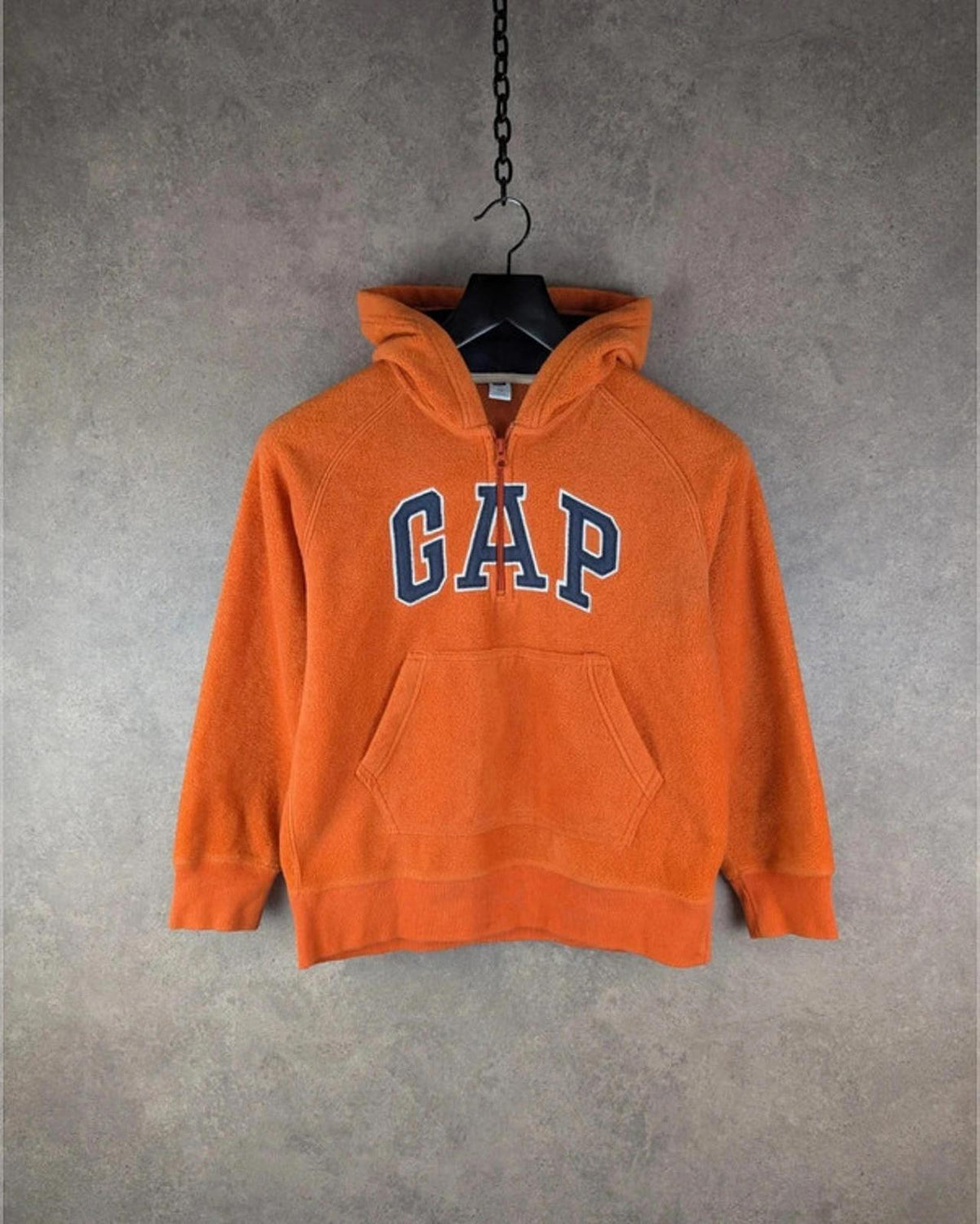 Gap Fleece Jumper Womens Large L Orange Vintage Fleece Pullover