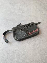 Animal Y2K Corduroy Wristlet Purse Floral Embroidered Coin Bag Festival Boho