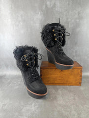 Louis Vuitton Lauréate Boots Womens UK 6 Black