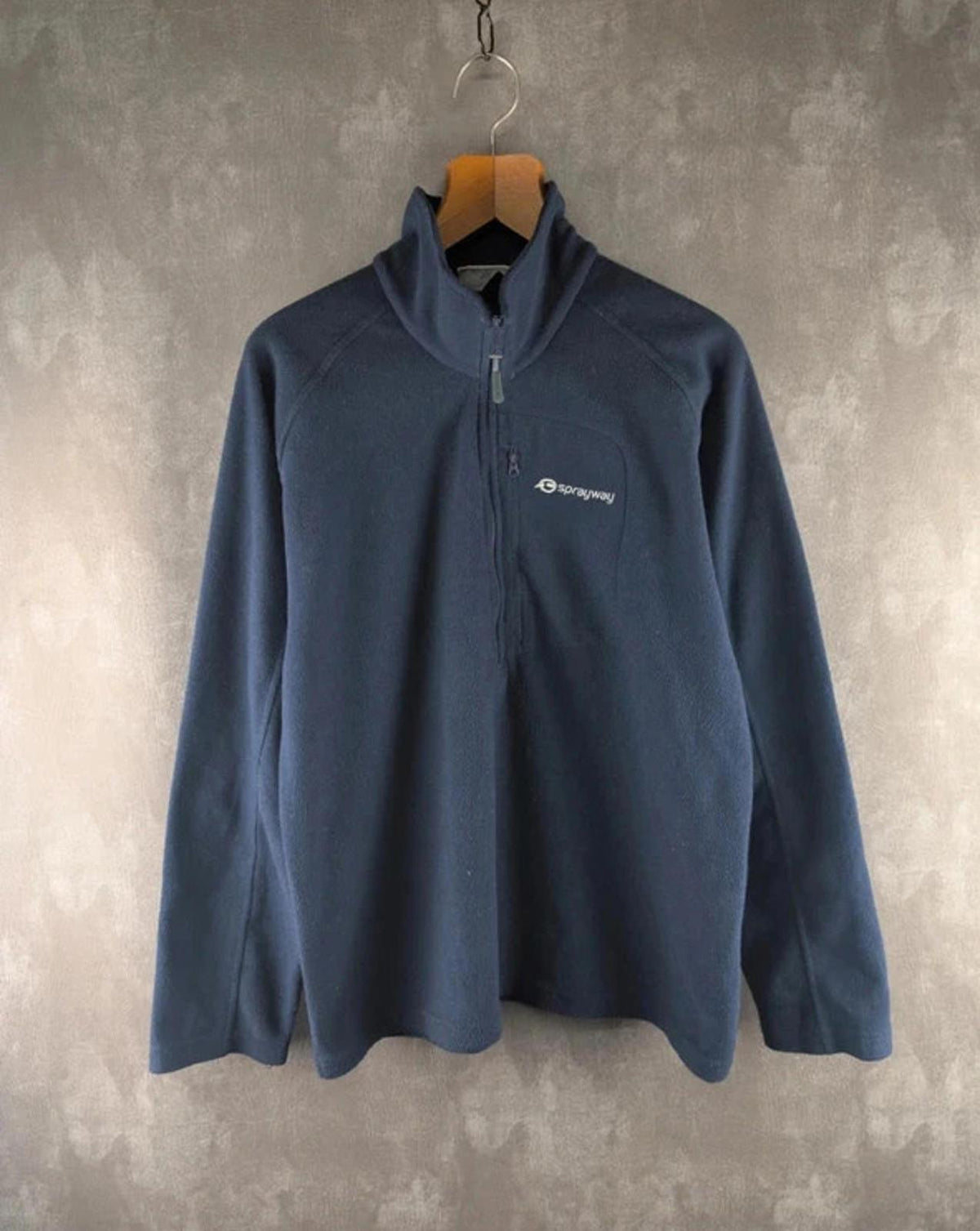 Sprayway Jumper Mens Medium M Blue Quarter Zip Fleece