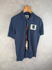 Kent & Curwen Polo Shirt Mens S Small Navy Short Sleeve New