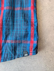 Animal Y2K Shirt Men’s XL Blue Checked Short Sleeve Button Up Surf Skate