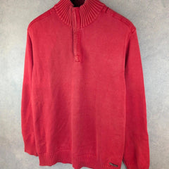Marlborough Classics Jumper Mens XXL 2XL Red Knitted Vintage 90s Pullover