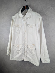 Adidas Jacket Mens Large L Ivory Mohammed Ali Utility Style