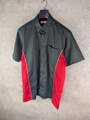 Darts Shirt Mens Extra Large XL Red/Black Vintage Short Sleeve