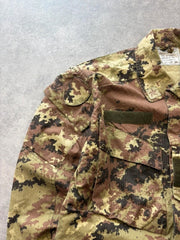 Italian Military Jacket Men’s Large Vegetato Camouflage Utility Combat Shirt