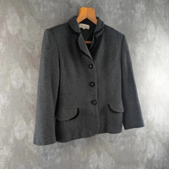 Lenny Made in Spain Wool Black Jacket Womens Size 8