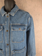 Marks & Spencer Jacket Womens XXL 2XL Blue Denim Utility