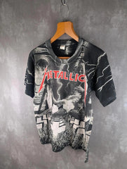 Vintage Metallica 1987 European Tour Single Stitch Short Sleeve T Shirt Large