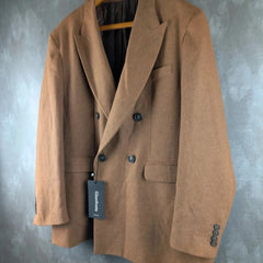 Gianfrate Jacket Mens XL Extra Large Brown Blazer Double Breasted Smart