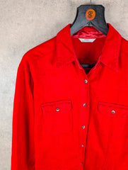 St Michael Shirt Womens L Large Red Christmas Long Sleeve