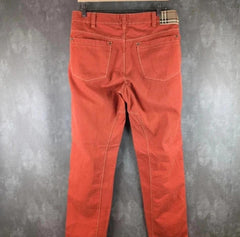 Burberry Trousers Mens W34 L32 Orange Jeans Denim