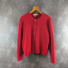 Gleneagles Vintage Wool Cardigan Womens Size 14 Red