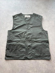 Y2K Utility Gilet Men’s Large Khaki Workwear Hunting Fishing Hiking Utility Vest