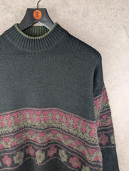 Vintage Jumper Mens XL Extra Large Black Mohair Alpaca Pullover