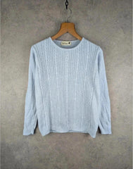 Tulchan Jumper Womens Small S Blue Knitted Pullover