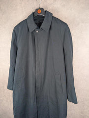 London Fog Trench Coat Mens XL Extra Large Black