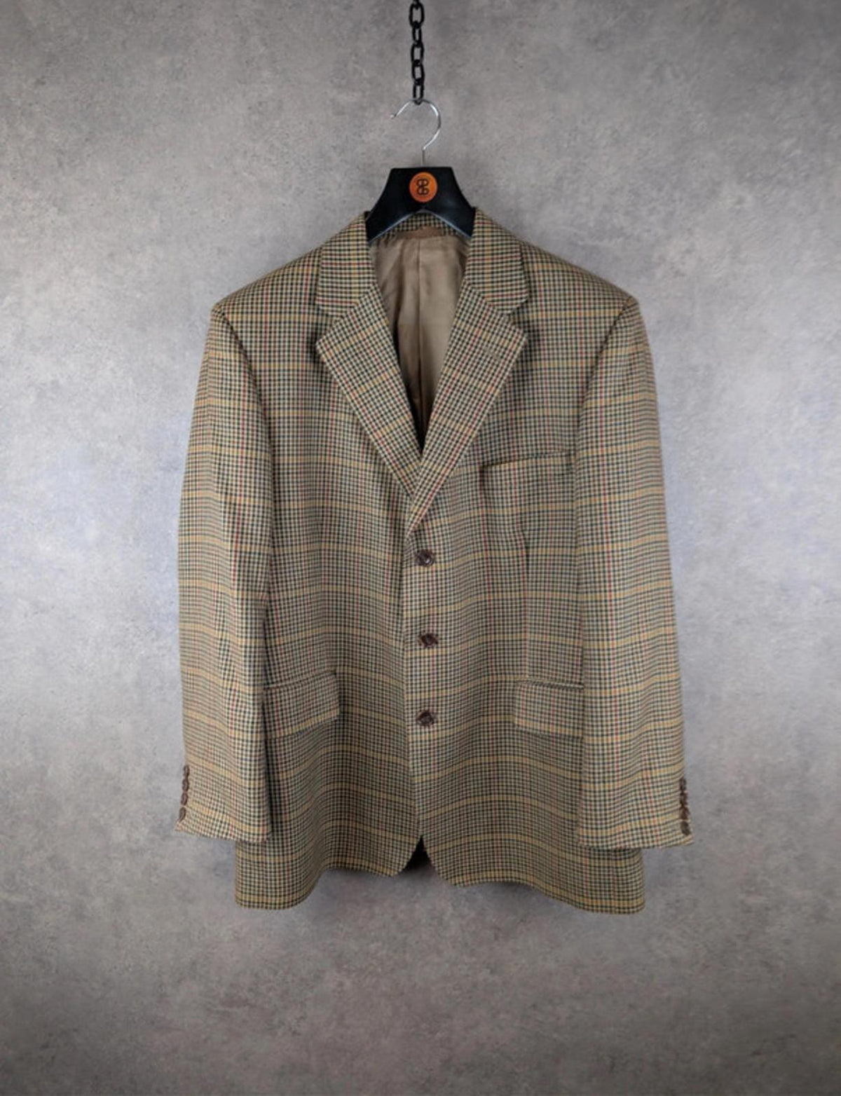 Aquascutum Blazer Mens L Large Vintage 90s Check 44s