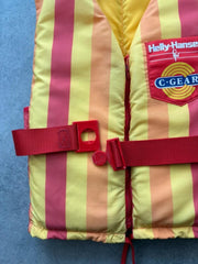 Helly Hansen Life Jacket XL Vintage C-Gear Buoyancy Aid Yellow Red Adjustable