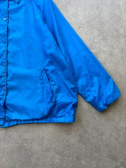 Vintage 1980s Windbreaker Jacket Mens XL Blue Retro Festival Coach Jacket