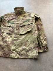 Italian Army Jacket Men’s Large Camouflage Military Field Jacket Woodland Camo