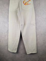 Karl Kani Jeans Mens W32 L32 Cream Tapered Vintage Y2K Deadstock