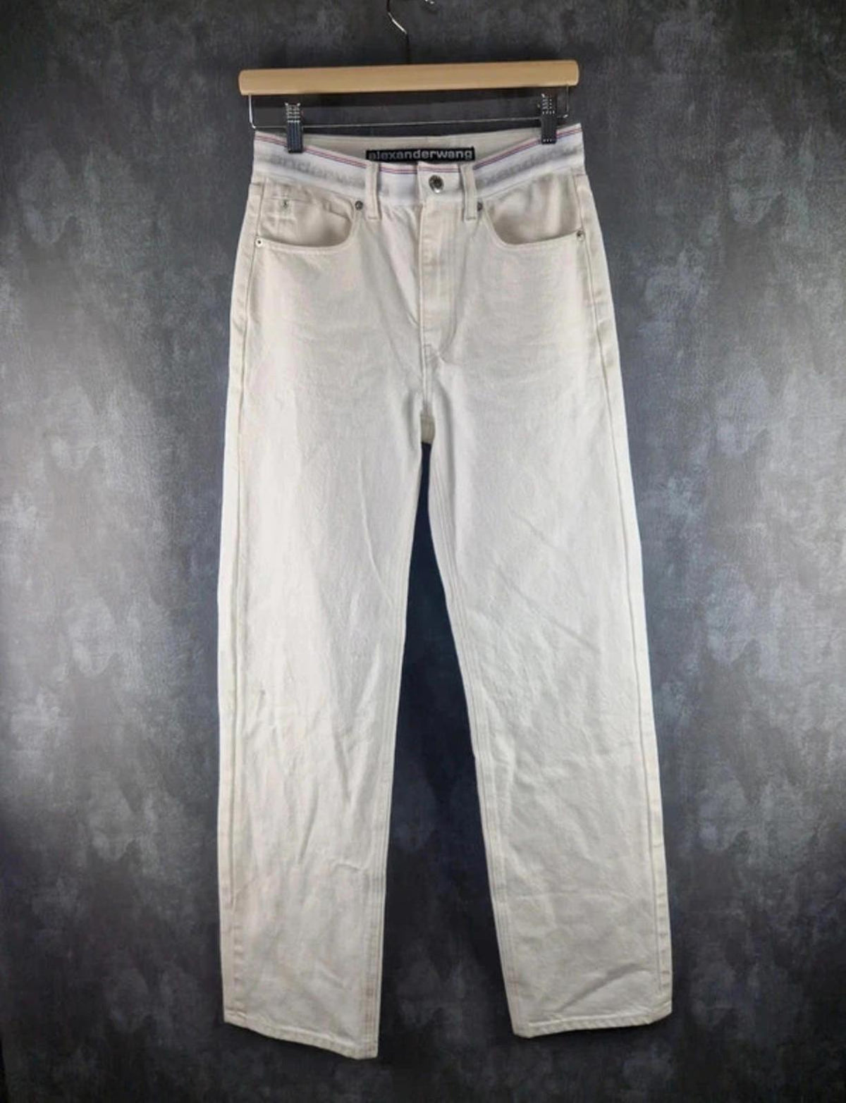 Alexander Wang Trousers Womens Small S White Denim Jeans