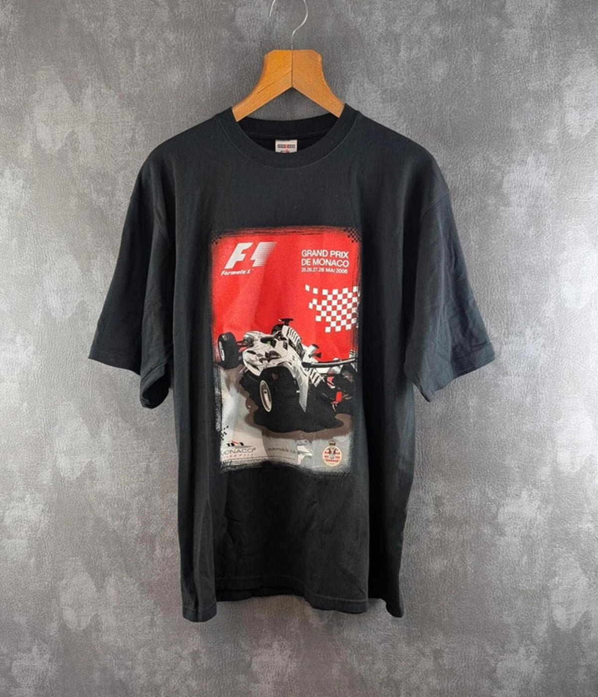 Rare Vintage F1 2006 Grand Prix De Monaco Farrari Graphic Print T Shirt Jerzees Mens Large L