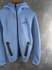 Nike Jumper Mens XS Extra Small Blue Technical Full Zip Hoodie