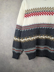 Vintage Knitted Jumper Mens XL Extra Large Wool Comfort Cottage Retro