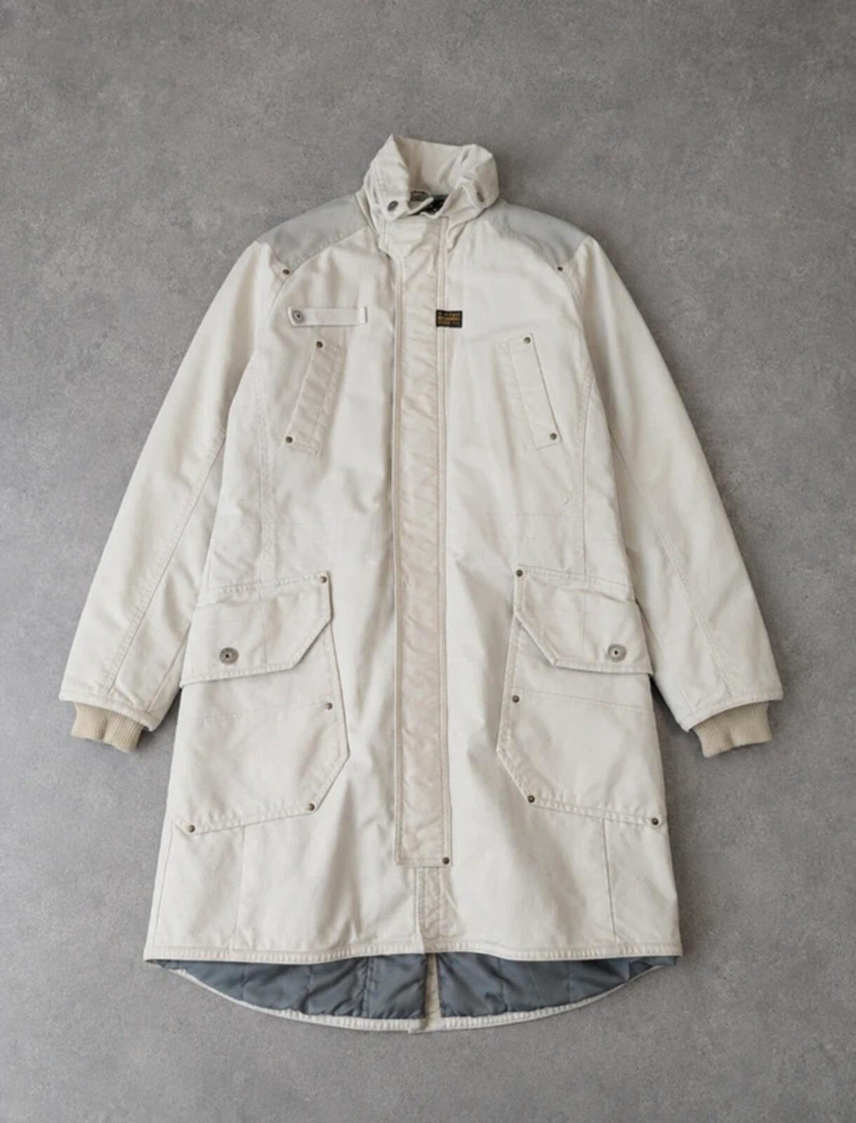 G-Star Coat Womens Large Vintage Y2K Quilted Canvas Cotton Utility Parka