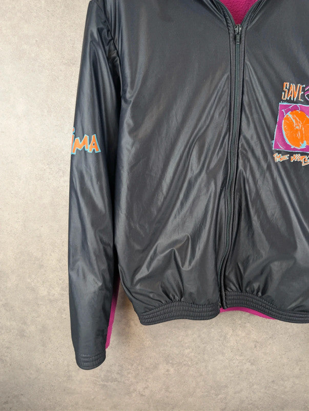 Vintage Fleece Jacket Mens Large L Full Zip 80s