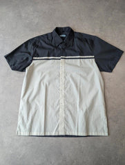 Camargue Shirt Mens Large Y2K Short Sleeve Skater Block Pattern Streetwear