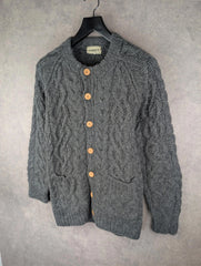 Gumps Cardigan Womens S Small Grey Wool Vintage