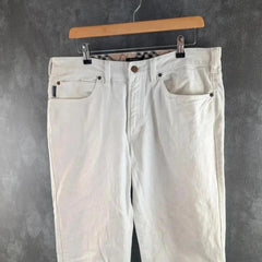 Burberry Trousers Mens Jeans 34/34 White Denim